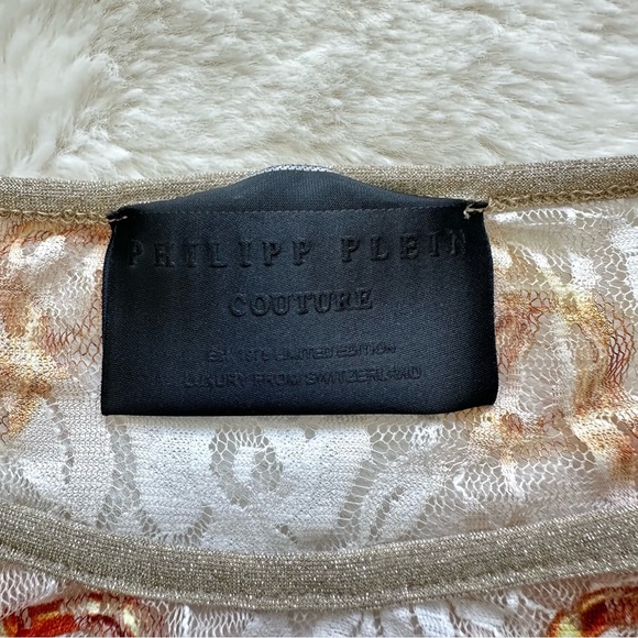 Philipp Plein women sheer  top size M Authentic Retail 750$ - Picture 5 of 9